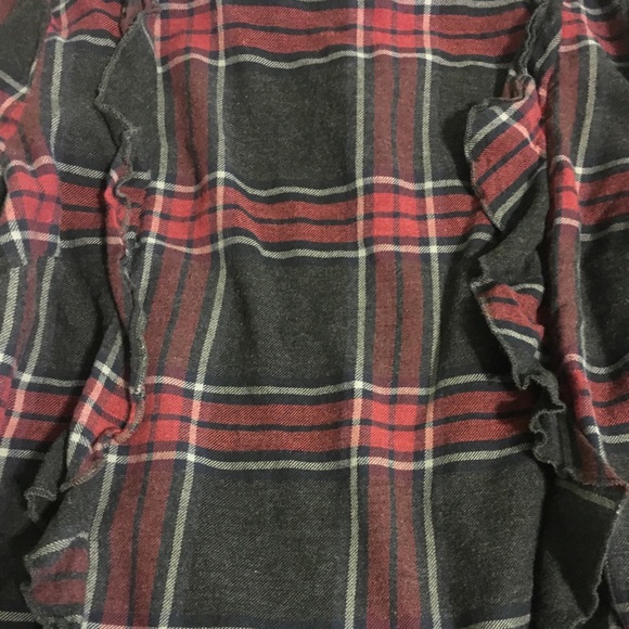 Cropped plaid long sleeve shirt - Picture 4 of 5